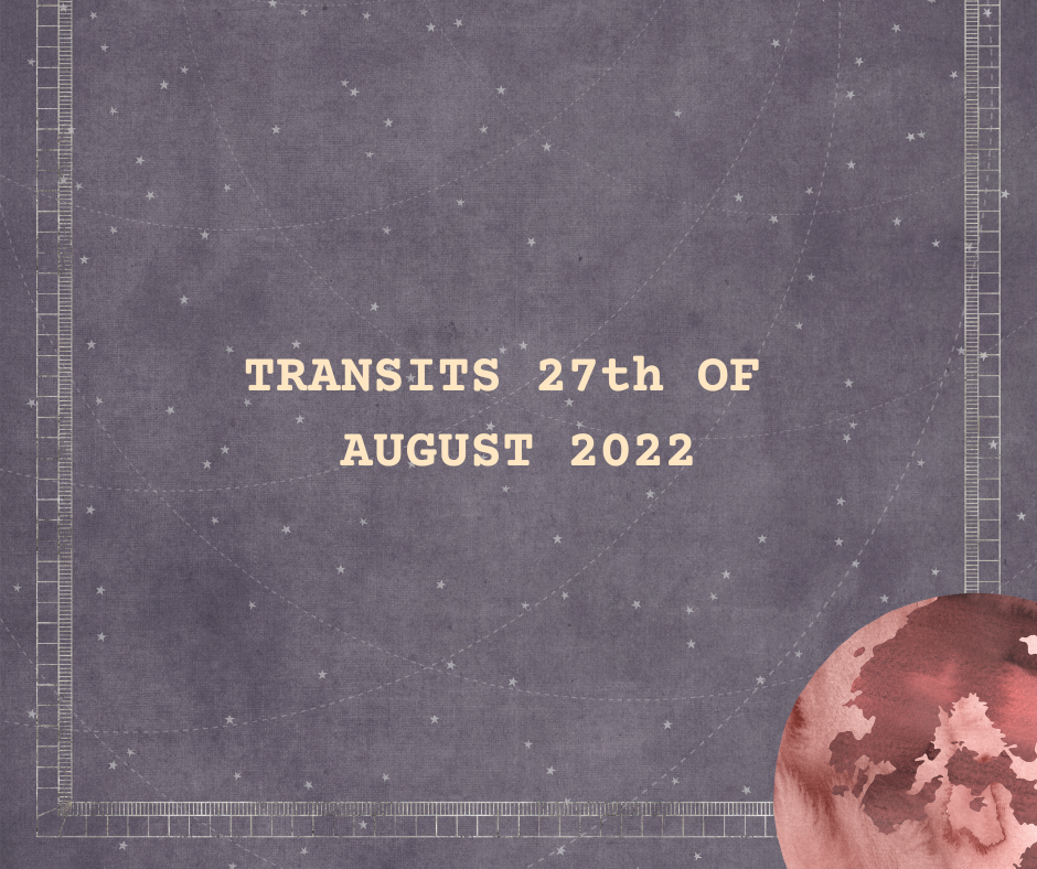 Transit of Aug. 27, 2022: New moon in Virgo