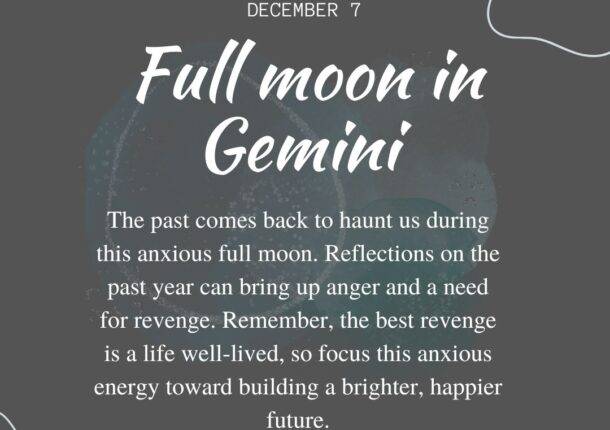 Transit of Dec. 07, 2022: Full moon in Gemini
